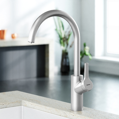 Смеситель для кухни Damixa Eclipse 310721400 на раковину/на столешницу никель без термостата