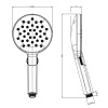 Душевая лейка Gessi Origini 47350#279 цвет черный