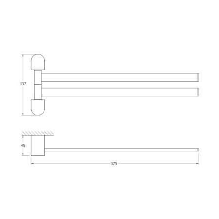 Полотенцедержатель Artwelle SCHWARZ 7731