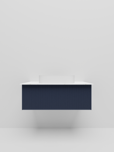 Тумба со столешницей La Fenice TERRA NFNC-01-TER-BG-100-3-GG 102х37х47 подвесная цвет синий - фото 2