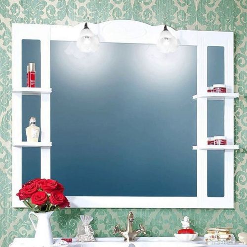 Зеркало-шкаф с подсветкой Бриклаер 4627125411359 120х16х99 подвесной цвет белый - фото 2