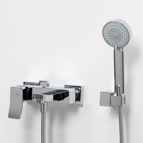 Смеситель для ванны и душа WasserKRAFT Aller 1060 1061 настенный хром - фото 2