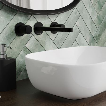 Смеситель для раковины Wasserkraft Fulda 5200 5245 встраиваемый в стену черный