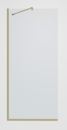 Душевая перегородка Timo T14 119х195 стекло прозрачное профиль золото