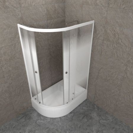 Душевой уголок Тритон Коралл Щ0000068952 120х80 стекло с рисунком профиль белый с поддоном