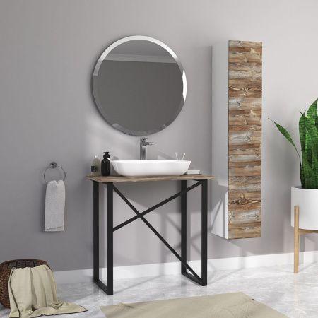 Зеркало с подсветкой 1MarKa Aurora У85578 80х80 подвесное