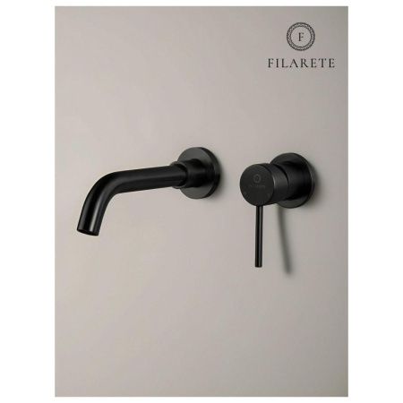 Смеситель для раковины Filarete Roun FL4020BL встраиваемый в стену черный