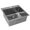 Кухонная мойка Grandex Aqua ELEGANCE 50 400331 50х50 цвет серый поверхность матовая
