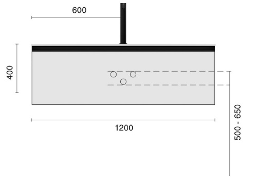 Тумба под раковину Armadi Art Quatro 790-M2-140(70+70)-D-A-LED 140х50х40 подвесная цвет бежевый - фото 2