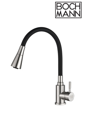 Смеситель для кухни BOCH MANN MIA BN BM10420 на раковину/на столешницу никель матовый