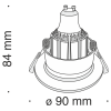Светильник встраиваемый Maytoni Technical Barret (Баррет) DL041-01RG