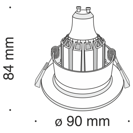 Светильник встраиваемый Maytoni Technical Barret (Баррет) DL041-01RG