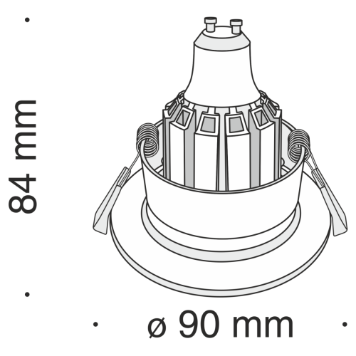 Светильник встраиваемый Maytoni Technical Barret (Баррет) DL041-01RG - фото 4