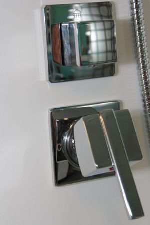 Душевая кабина Cerutti SPA CHIKA901T 90х90 пятиугольная без крыши ориентация универсальная