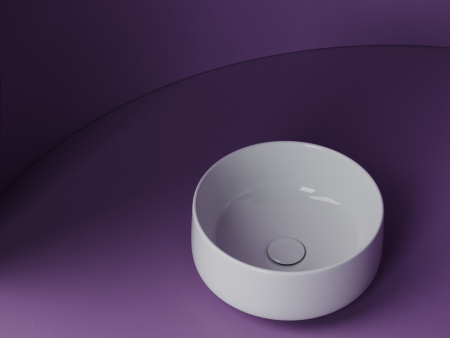 Раковина из сантехнического фарфора Ceramica Nova ELEMENT CN5047 36х36 накладная цвет белый без отверстий под смеситель