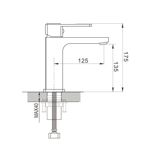 Смеситель Shevanik S9701T на раковину оружейная сталь - фото 3