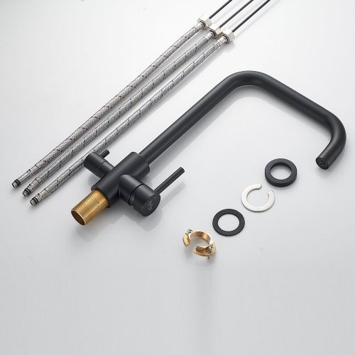 Смеситель для кухни Raffine F118H на мойку черный - фото 4