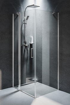 Душевой уголок Riho NOVIK G003018120 90х80 стекло прозрачное профиль хром глянцевый без поддона