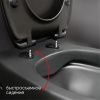 Унитаз подвесной Creo Сeramique AVIGNON COMBO-AV1100MB/AV1001TMB черный с сиденьем с микролифт каскадный смыв