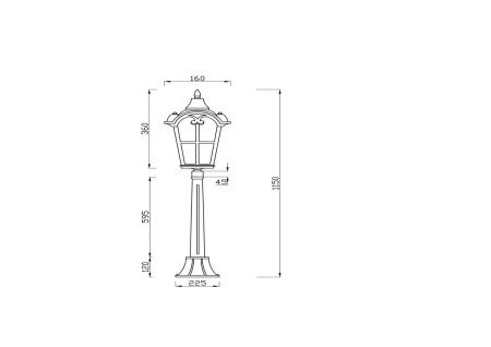 Парковый светильник Maytoni Outdoor Albion (Альбион) O413FL-01BZ1