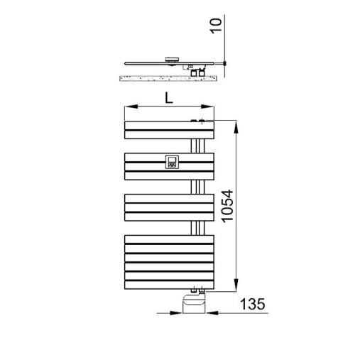 Полотенцесушитель Irsap Soul SRM055D01IR01NNN настенный электрический белый - фото 2