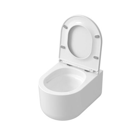 Унитаз подвесной Grossman Торнадо GR-4416SQ белый с сиденьем микролифт безободковый смыв торнадо