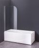 Душевая шторка на ванну Loranto CS-F01 120*65 65х120 стекло прозрачное профиль хром ориентация универсальная