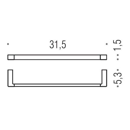 Полотенцедержатель Colombo MiniQ B5009.HPS1