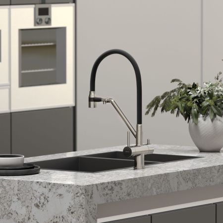 Смеситель для кухни Sancos Dora SC4003BN на мойку никель