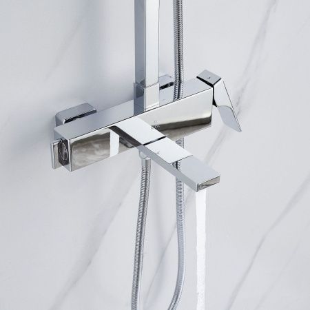 Душевая стойка Rose R1056 настенная цвет хром