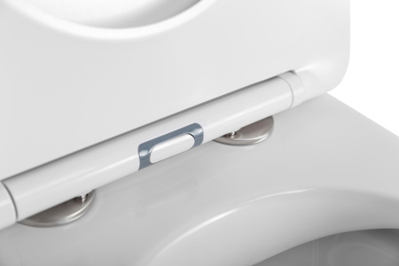 Унитаз приставной BelBagno SFERA-R BB2141CBR/SC белый с сиденьем микролифт безободковый каскадный смыв