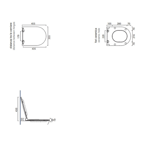 Крышка сиденье для унитаза Catalano Sfera 551500001 - фото 2