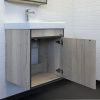Тумба с раковиной Comforty Вена 00-00008928CF 60х50 подвесная цвет серый