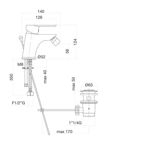 Смеситель Fiore 81BB8130 на биде белый - фото 3