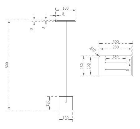 Стойка для ванной комнаты ABBER Stein AS1635