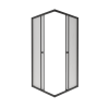 Душевой уголок Тритон Вента-БВ Щ0000064631 90х90 стекло матовое профиль черный без поддона
