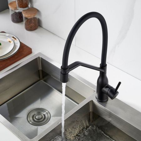 Смеситель для кухни Shevanik S343H-3 на мойку черный