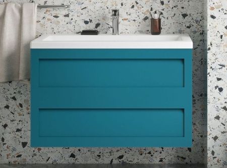 Тумба под раковину Art&Max PLATINO AM-Platino-900-2C-SO-TM 90х50 подвесная цвет синий