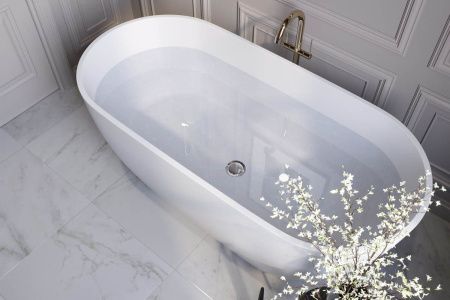 Ванна из искусственного камня Holbi VENUS 1.01.001.11.1 170х80 отдельностоящая овальная