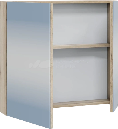 Зеркало-шкаф СанТа Сатурн 700372 70х70 подвесной цвет коричневый