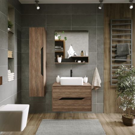 Шкаф-пенал Grossman Лайф 303202 30х150 подвесной цвет коричневый