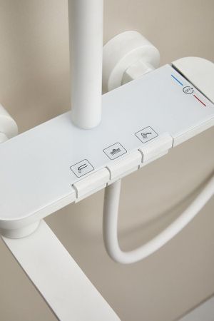 Душевая стойка Belz B713 B25713-8 настенная цвет белый