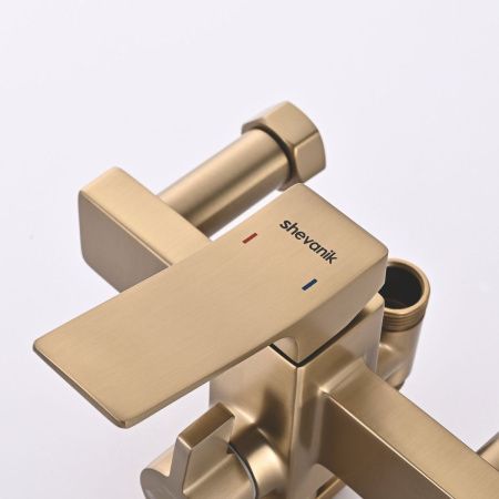 Душевая стойка Shevanik S6136G настенная цвет золото