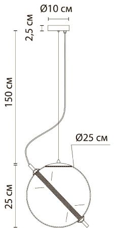 Светильник подвесной Arte Lamp Нolly A3225SP-1PB