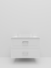 Тумба со столешницей La Fenice CUBO TWIN NFNC-01-CUB-B-80-2-1-GG 80х50 подвесная цвет белый