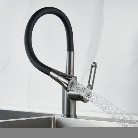 Смеситель для кухни Raffine F303T-3 на мойку оружейная сталь