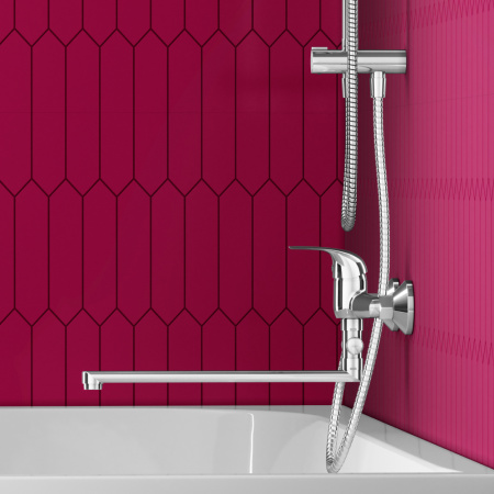 Смеситель для ванны и душа Dorff Stark D1109500 настенный хром