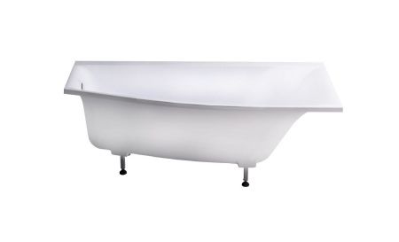 Ванна из литьевго мрамора Astra-Form Скат 01010015 170х75 пристенная асимметричная с ножками