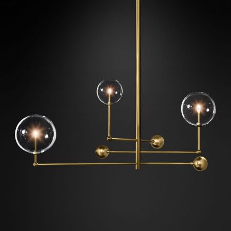 Люстра на штанге Delight Collection Globe Mobile (Глобе Мобиле) KG0835P-3 brass