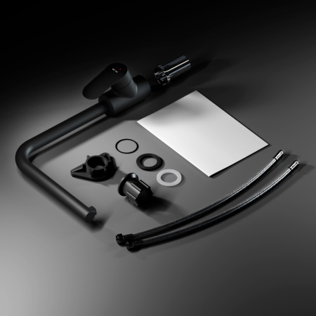 Смеситель для кухни Am.Pm Like F8005722 на раковину/на столешницу черный без термостата